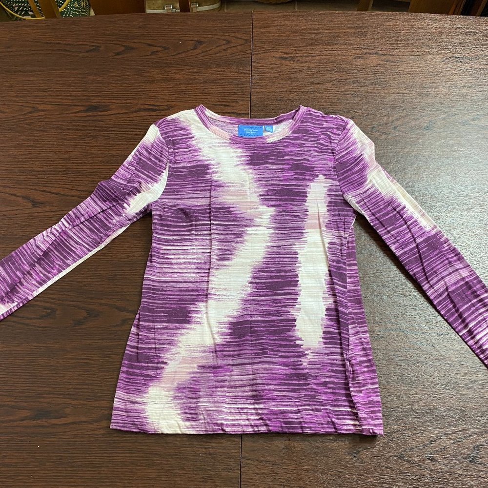 simply vera wang tied dye purple shirt Long Sleeve Size PM